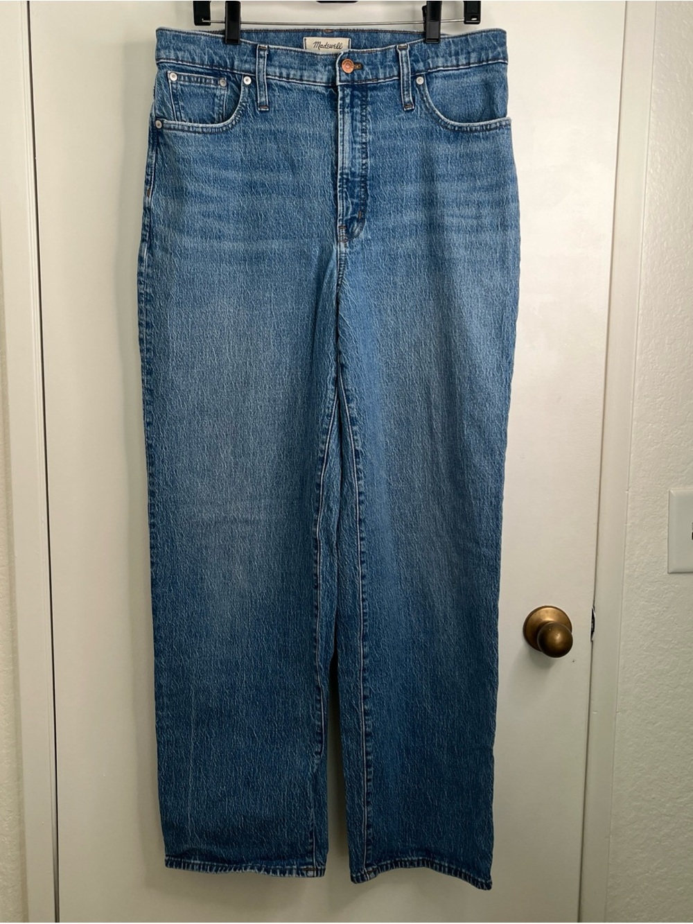 Madewell The Perfect Vintage Wide Leg Jean High Rise Sz 32 Tall Cotton